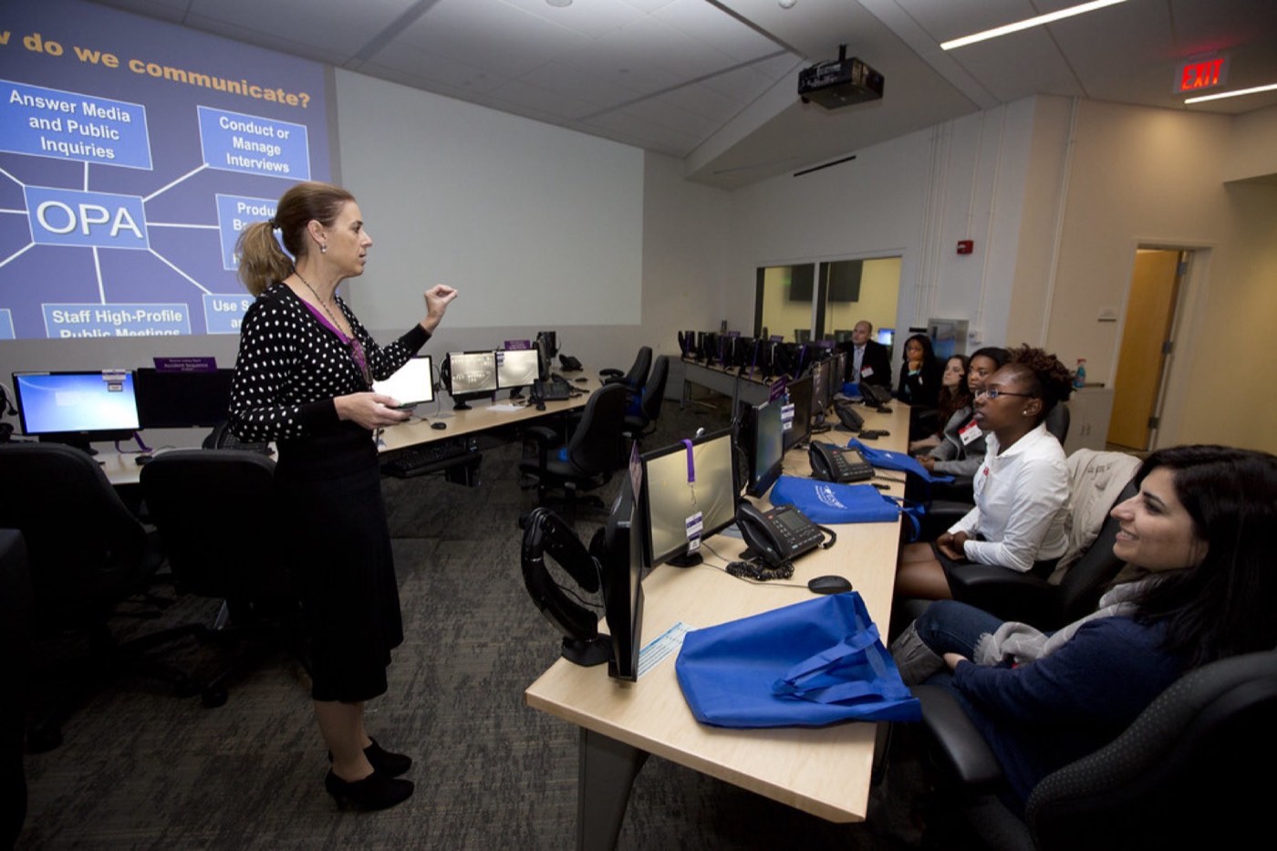 Business professionals in a training session